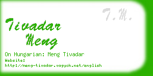 tivadar meng business card